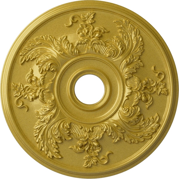 Ekena Millwork Acanthus Twist Ceiling Medallion (Canopies up to 8 3/8"), 23 5/8"OD x 4 5/8"ID x 1 7/8"P, Rich Gold CM23ACRGS - main